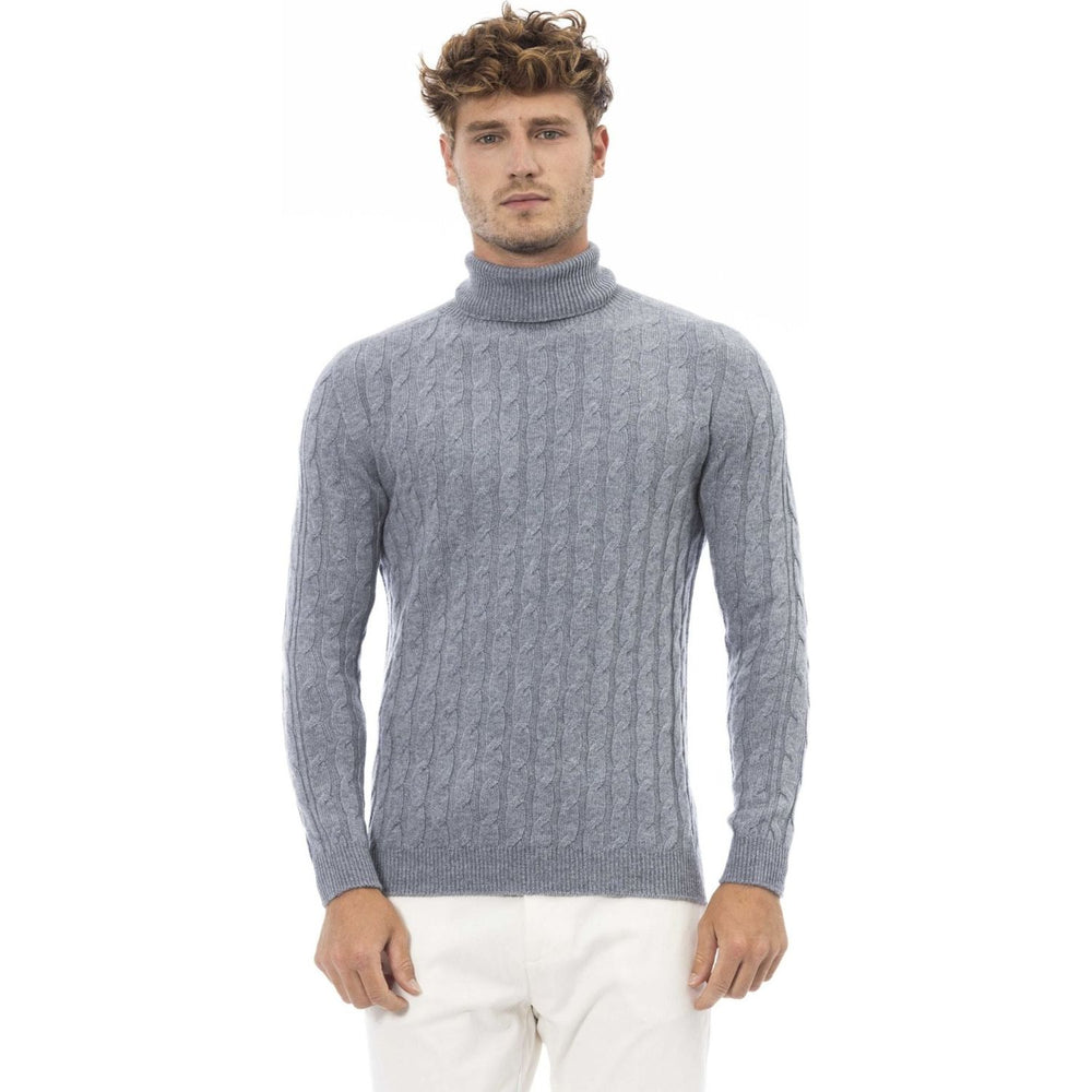Alpha Studio Sweaters Sweaters Alpha Studio Light Slate Gray
