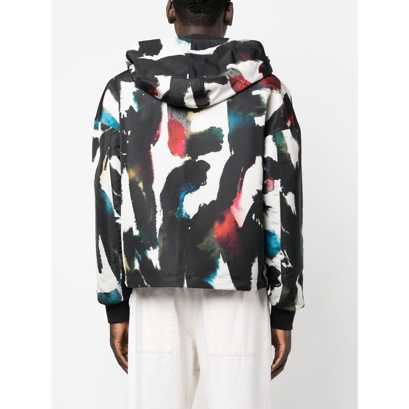 Alexander McQueen Graffiti-print Hooded Windbreaker Jackets