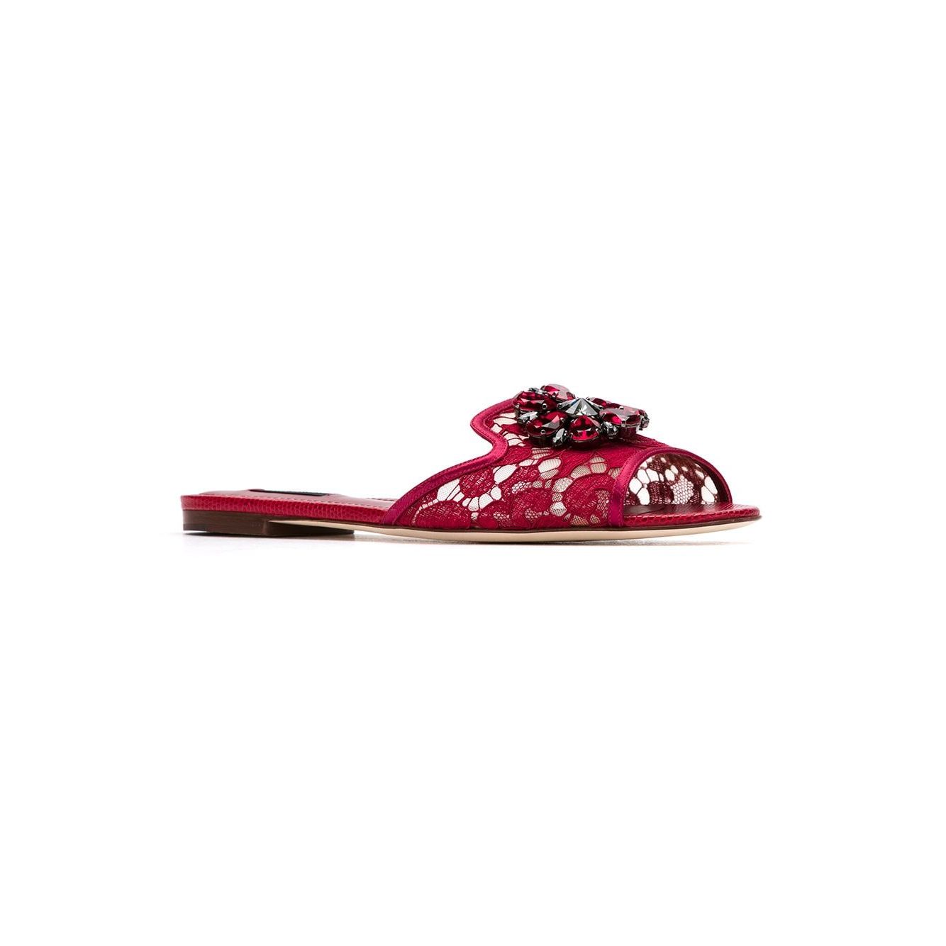 Dolce & Gabbana Rainbow Lace brooch-detail sandals Sandals