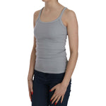 PINK MEMORIES Light Grey Sleeveless Spaghetti Strap Blouse TSH3916-38