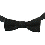Dolce & Gabbana Elegant Gray Silk Patterned Bow Tie Necktie Dolce & Gabbana Black