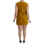 Dolce & Gabbana Mustard Velvet Shift Mini Dress Dolce & Gabbana Sienna