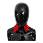 Dolce & Gabbana Elegant Red Lambskin Scarf Dolce & Gabbana Black