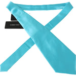 Dolce & Gabbana Stunning Light Blue Silk Men's Tie Necktie Dolce & Gabbana Medium Turquoise
