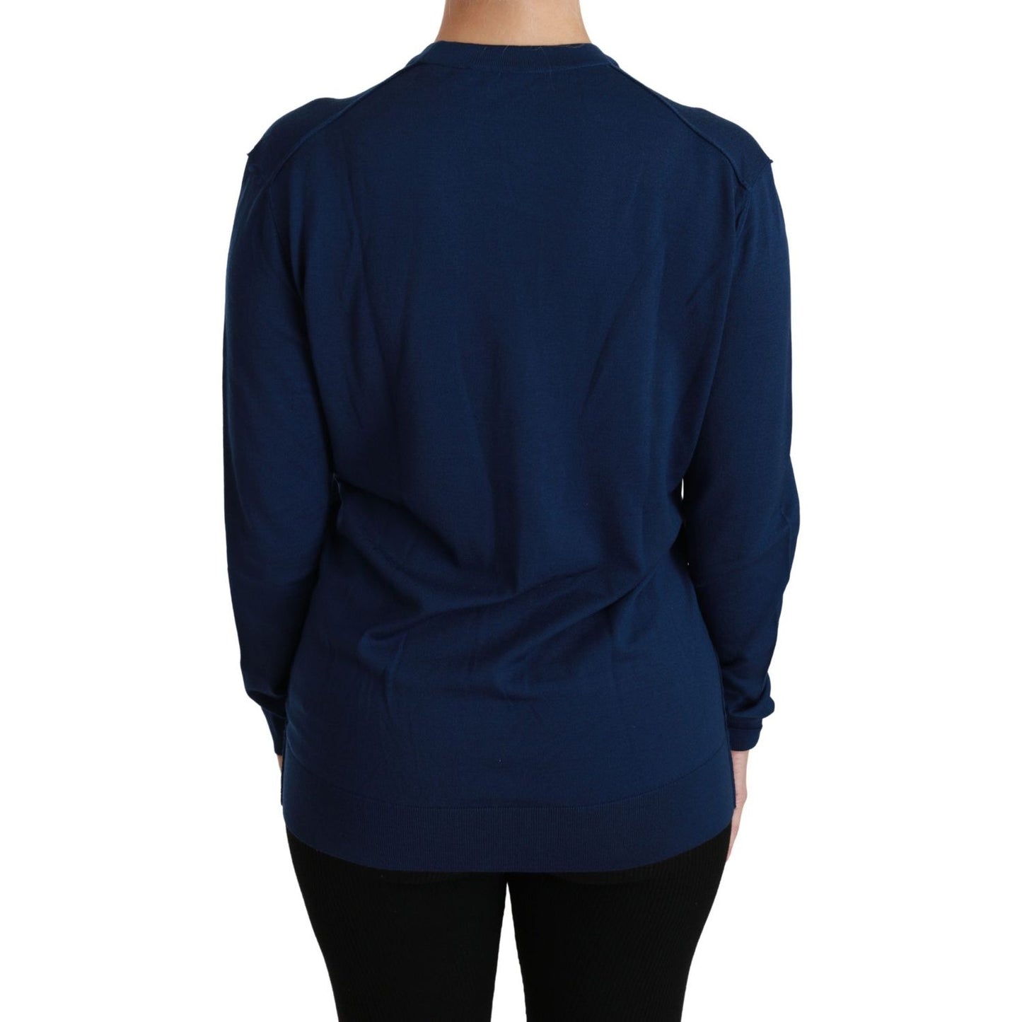 Dolce & Gabbana Blue Button Cardigan Virgin Wool Sweater TSH4441-36