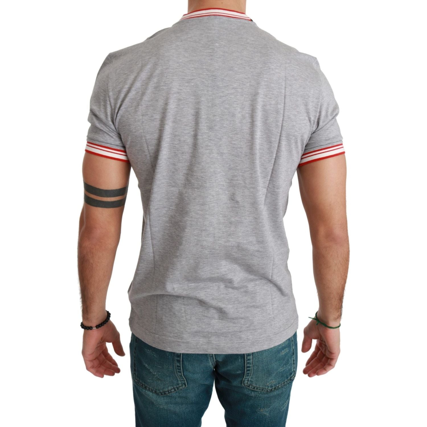 Dolce & Gabbana Gray Cotton Top 2019 Year of the Pig T-shirt