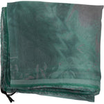 Costume National Elegant Silk Green Printed Scarf Costume National Dim Gray