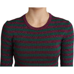 Dolce & Gabbana Multicolor Stripes Crew Neck Pullover Sweater TSH4773-42