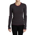 Dolce & Gabbana Multicolor Stripes Crew Neck Pullover Sweater TSH4773-42