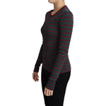Dolce & Gabbana Multicolor Stripes Crew Neck Pullover Sweater TSH4773-42