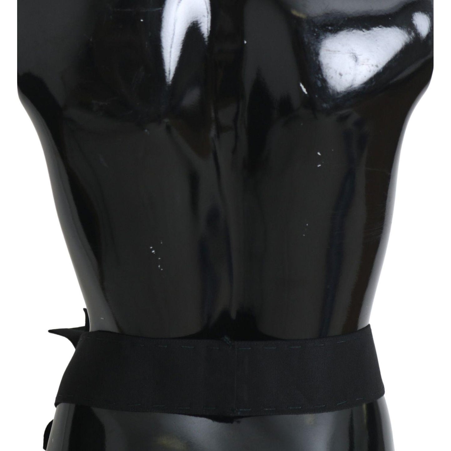 Dolce & Gabbana Black Crystal Brooch Wide Wai SATORIA Belt SMY100474-38