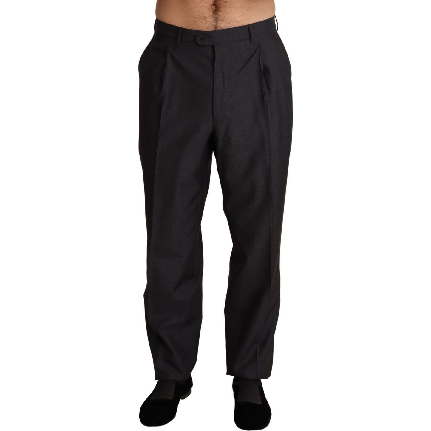 Dolce & Gabbana Gray Wool Blend Formal Trousers Pants PAN71938 -54