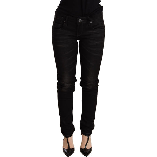 Acht Black Low Waist Skinny Denim Trouser MAN TROUSERS