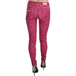 Dolce & Gabbana Chic Pink Mid Waist Skinny Pants Jeans & Pants Dolce & Gabbana Maroon