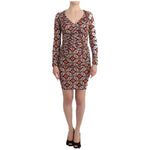 GF Ferre Multicolor Longsleeved Viscose Shift Dress SIG11519-1