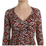 GF Ferre Multicolor Longsleeved Viscose Shift Dress SIG11519-1