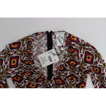 GF Ferre Multicolor Longsleeved Viscose Shift Dress SIG11519-1
