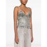 Diesel Diesel Top Grey A1684709L7902-P25 LDin,Spring - Summer 2025,Women,Women > Clothing,Women > Clothing > Topwear,Yes Eu