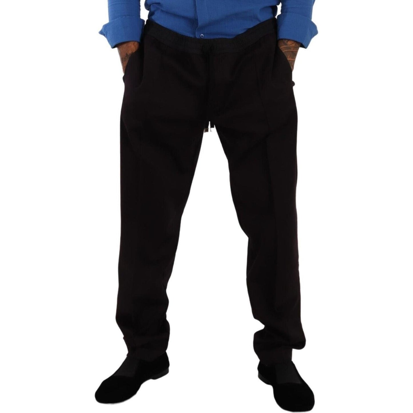 Dolce & Gabbana Bordeaux Cotton Mens Skinny Trouser Pants