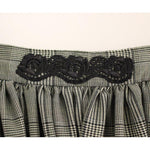NOEMI ALEMÁN Elegant Gray Checkered Wool Shorts Skirt NOEMI ALEMÁN Dark Slate Gray