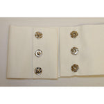 Dolce & Gabbana Embellished Snap Button Waist Belt Belt Dolce & Gabbana Gray