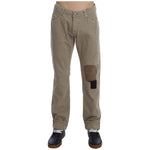 Acht Beige Straight Fit Cotton Jeans for Men Jeans & Pants Acht Dim Gray