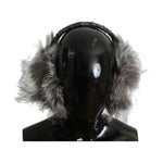 Dolce & Gabbana Elegant Fur and Crystal Ear Muffs Ear Muffs Dolce & Gabbana Black
