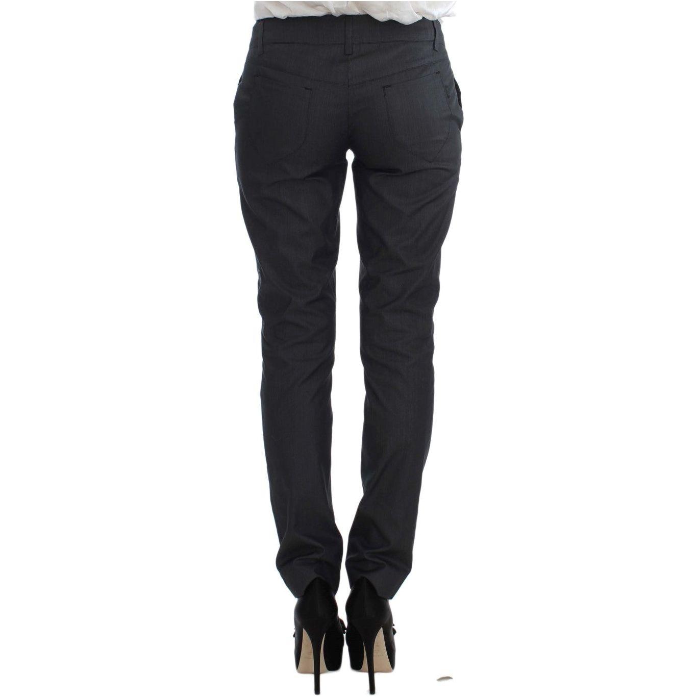 Exte Gray One Button Two Piece Suit Suit