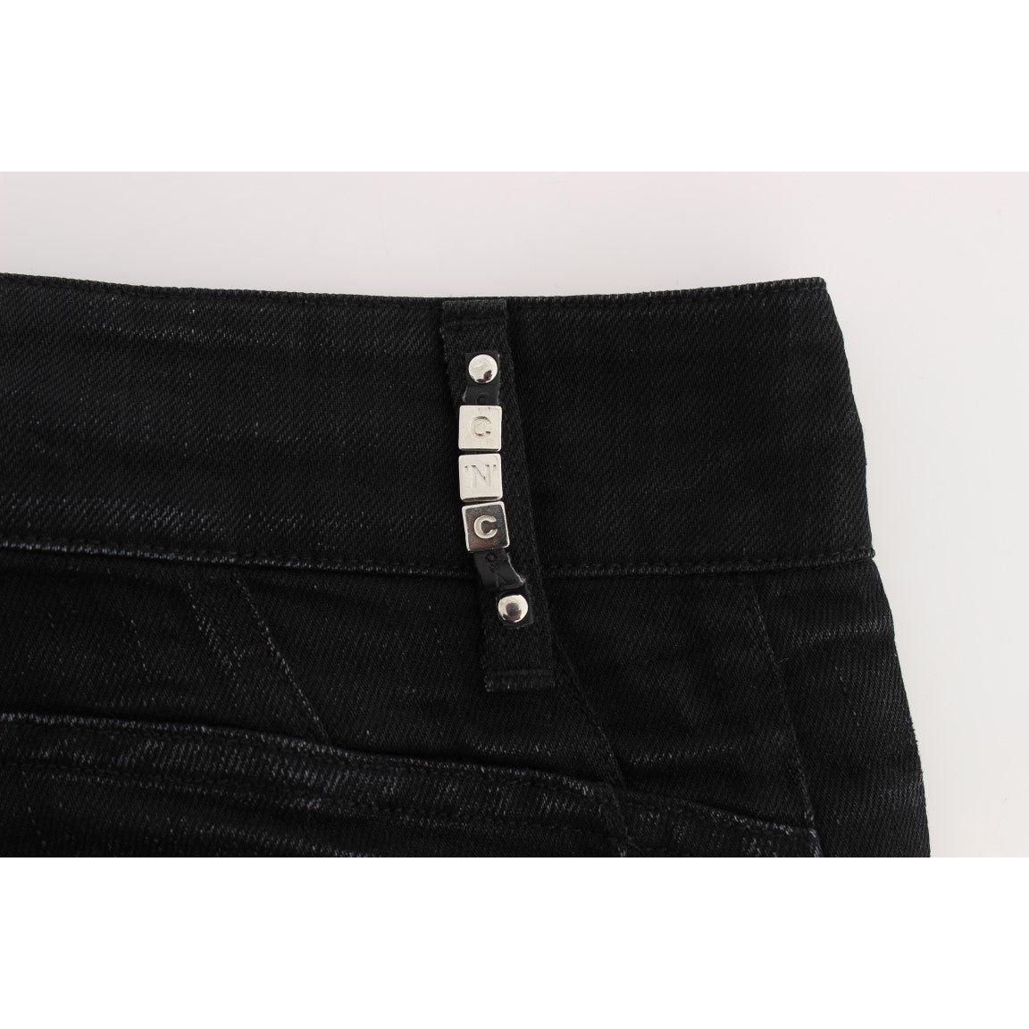 Costume National Black Cotton Slouchy Slims Fit Jeans Jeans & Pants