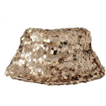 Dolce & Gabbana Elegant Sequined Gold Bucket Hat Dolce & Gabbana Rosy Brown