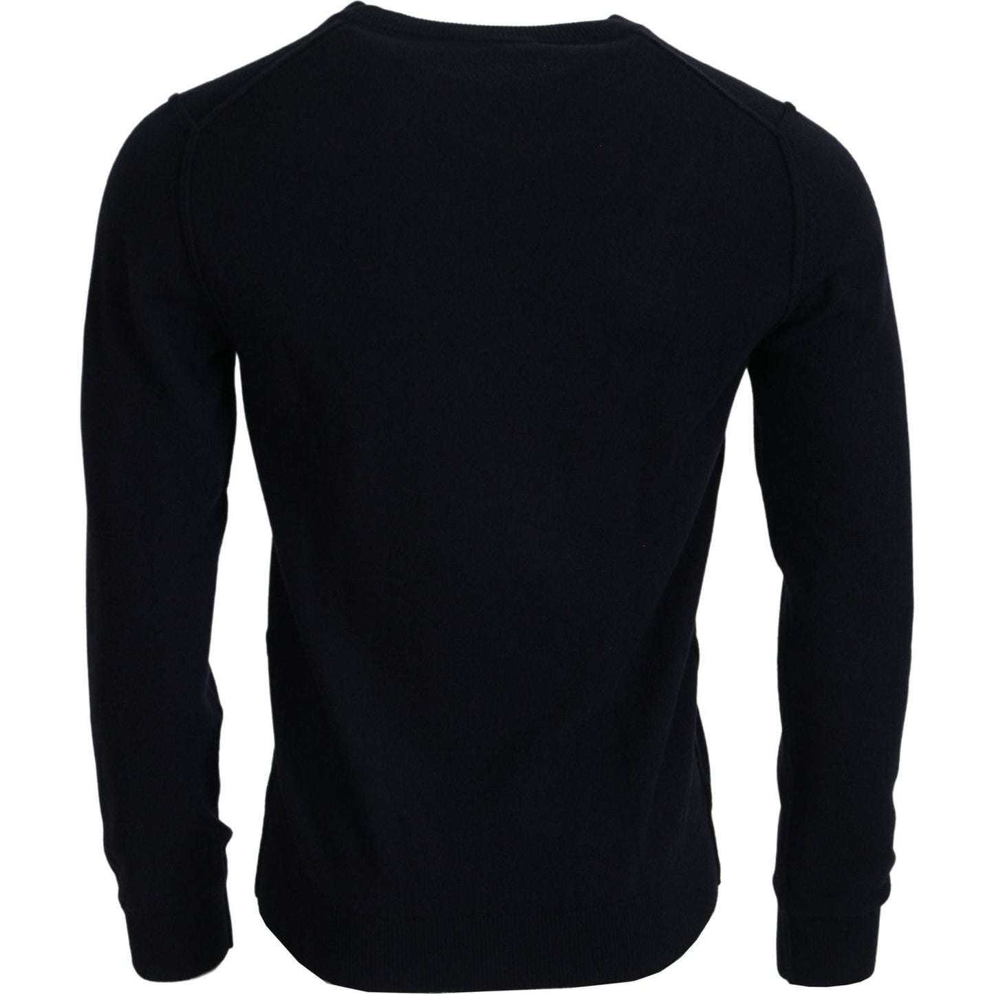 Dolce & Gabbana Blue Cashmere iit Print Pullover Sweater
