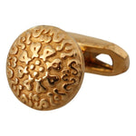 Dolce & Gabbana Gold Plated Brass Round Pin Men Cufflinks SMY100976