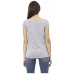 Trussardi Action Gray Cotton Women T-Shirt TR-23077-M