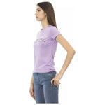 Trussardi Action Purple Cotton Women T-Shirt Trussardi Action Gray