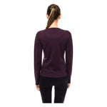 Montana Blu Purple Wool Women Sweater Montana Blu Black