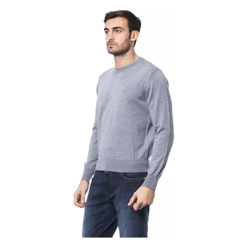 Billionaire Italian Couture Gray Merino Wool Men Sweater BI-10484-S