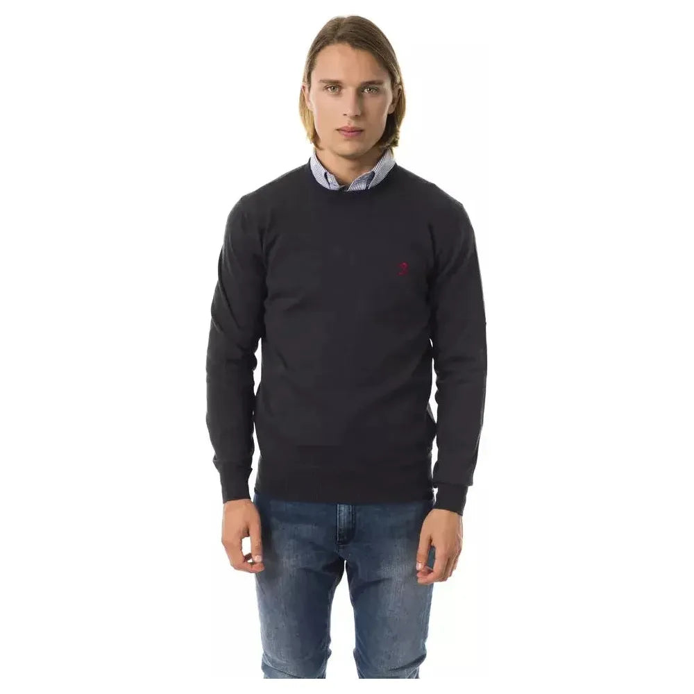 Uominitaliani Gray Merino Wool Men Sweater UO-7816-XS