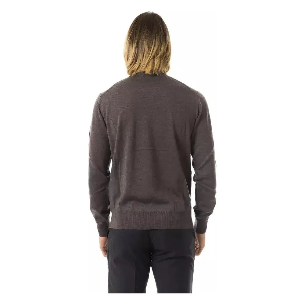 Uominitaliani Gray Merino Wool Men Sweater UO-7818-L