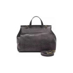 Pompei Donatella Gray Leather Women Handbag Pompei Donatella Dark Slate Gray