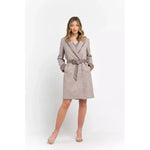 Trussardi Beige Cotton Women Coat Dress Trussardi Lavender