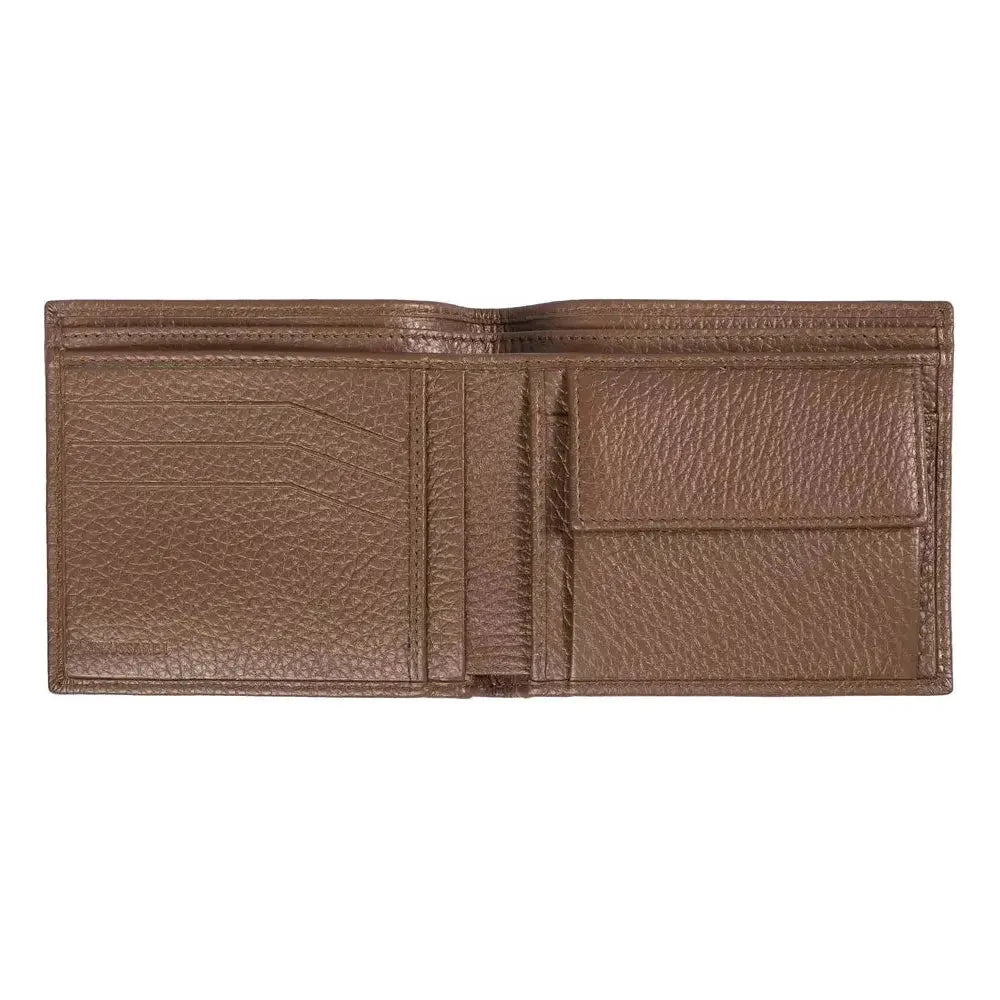 Trussardi Brown Leather Men Wallet MAN WALLETS