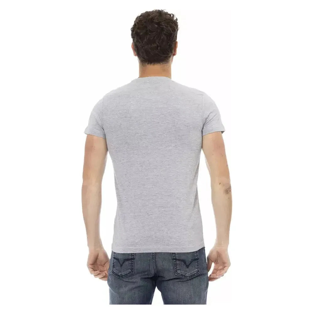 Trussardi Action Gray Cotton Men T-Shirt