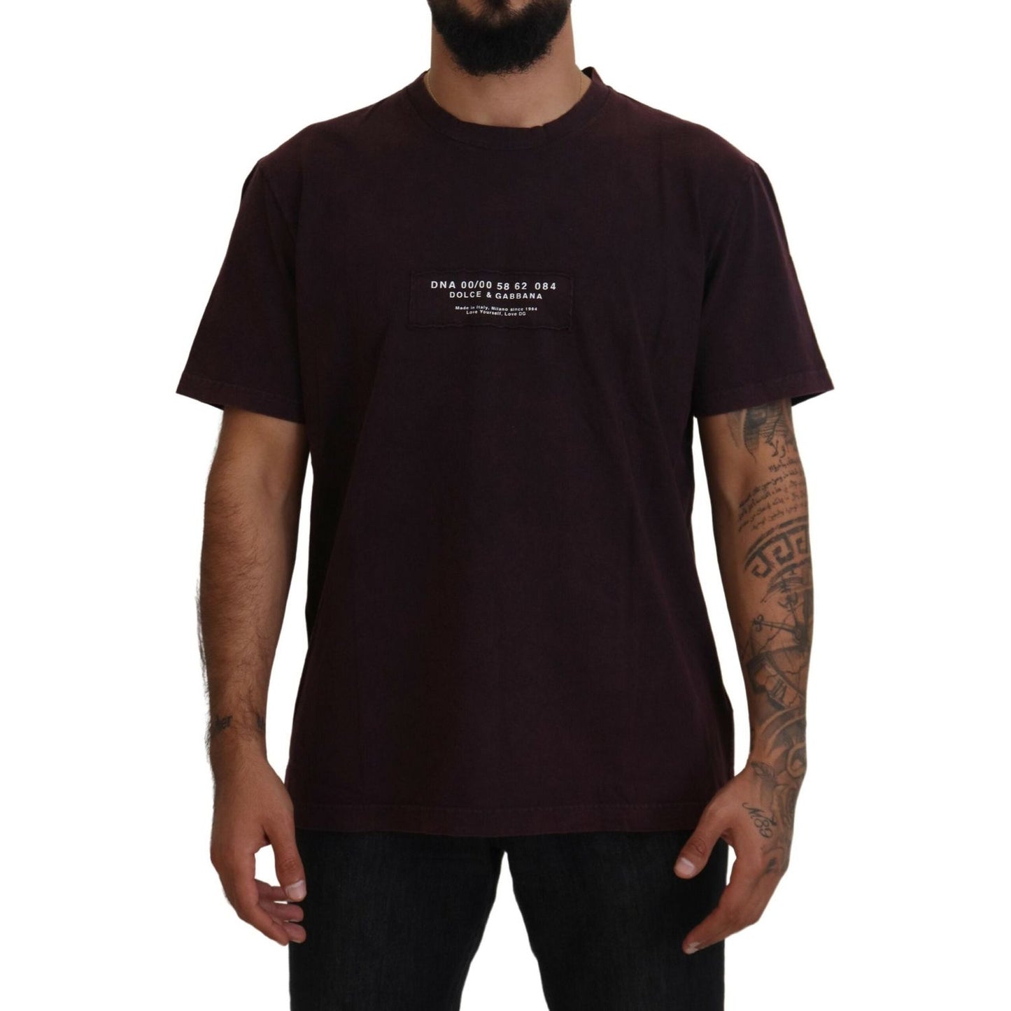 Dolce & Gabbana Bordeaux Crewneck Short Sleeve T-shirt