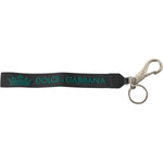 Dolce & Gabbana Chic Crown Rubber Logo Keychain Dolce & Gabbana Dark Slate Gray