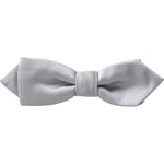 Dolce & Gabbana Elegant Silk Bow Tie in Grey Dolce & Gabbana Dark Gray