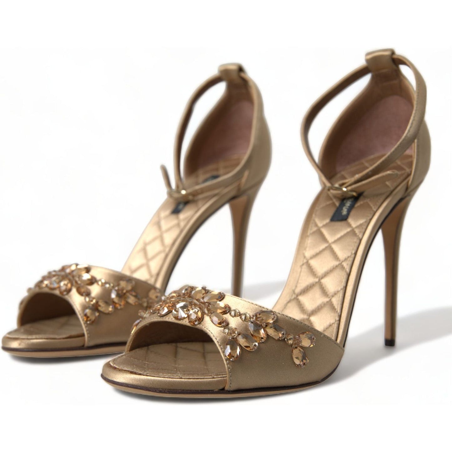 Dolce & Gabbana Crystal Embellished Heel Sandals