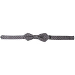 Dolce & Gabbana Elegant Silk Gray Polka Dot Bow Tie Dolce & Gabbana Dim Gray