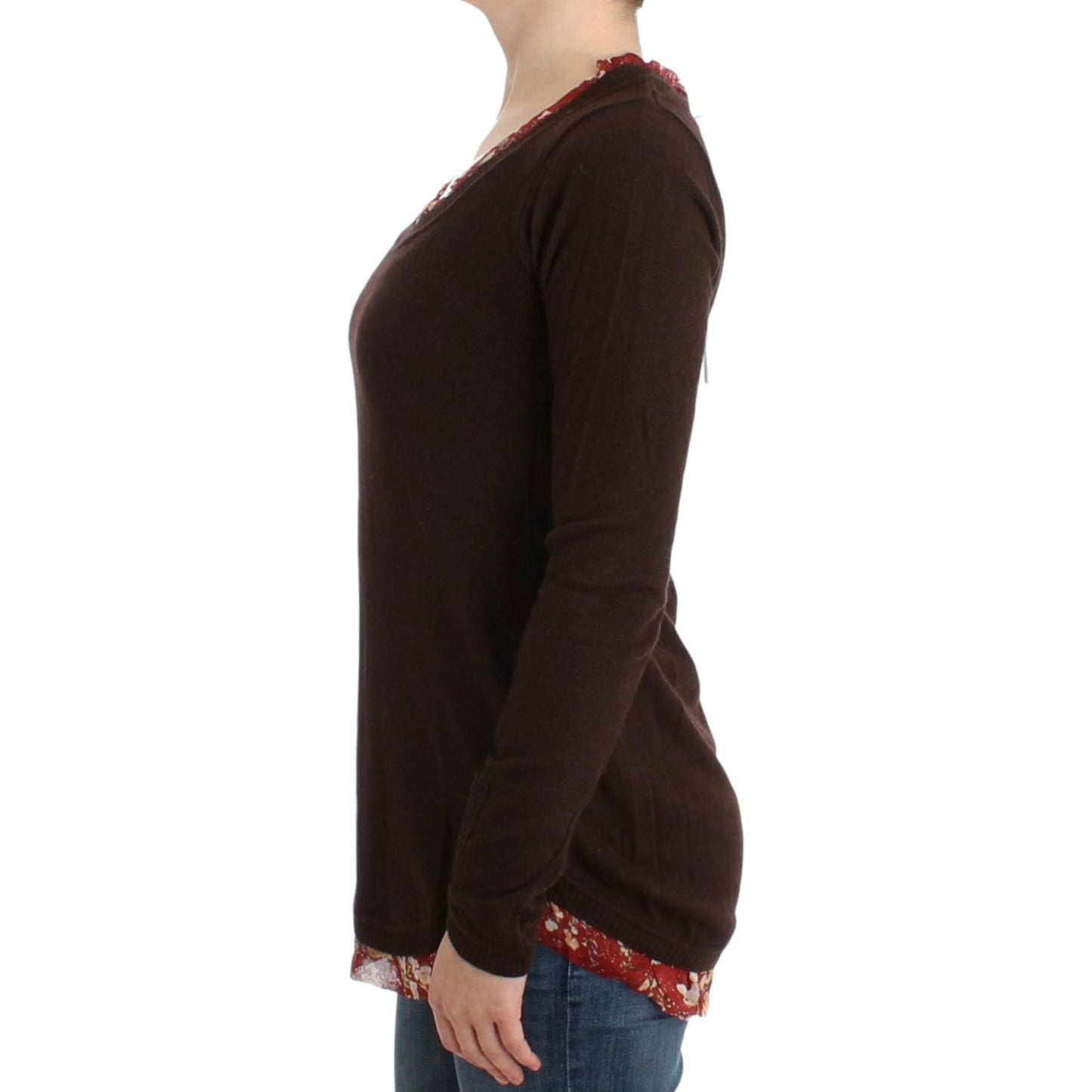 Cavalli Brown crewneck sweater