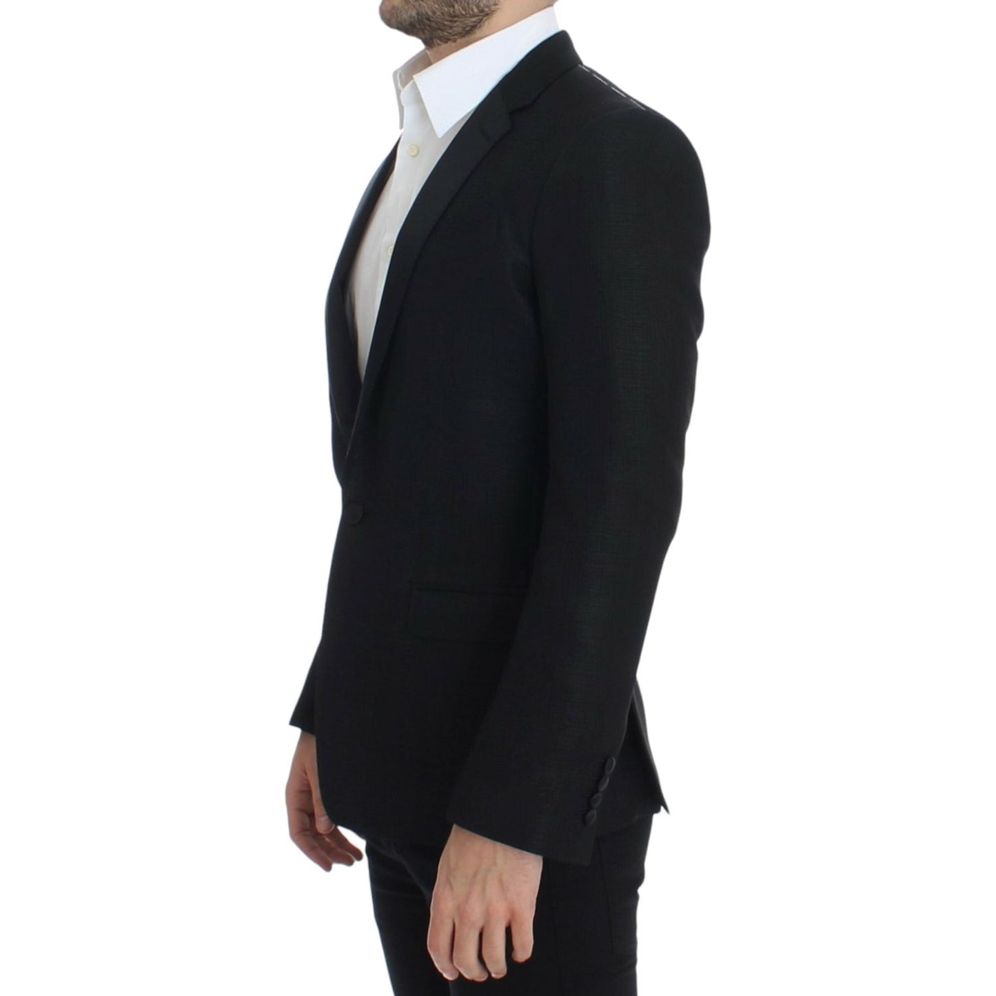 Dolce & Gabbana Black wool MARTINI slim blazer