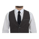 Dolce & Gabbana Elegant Gray Cotton Dress Vest Dolce & Gabbana Light Gray